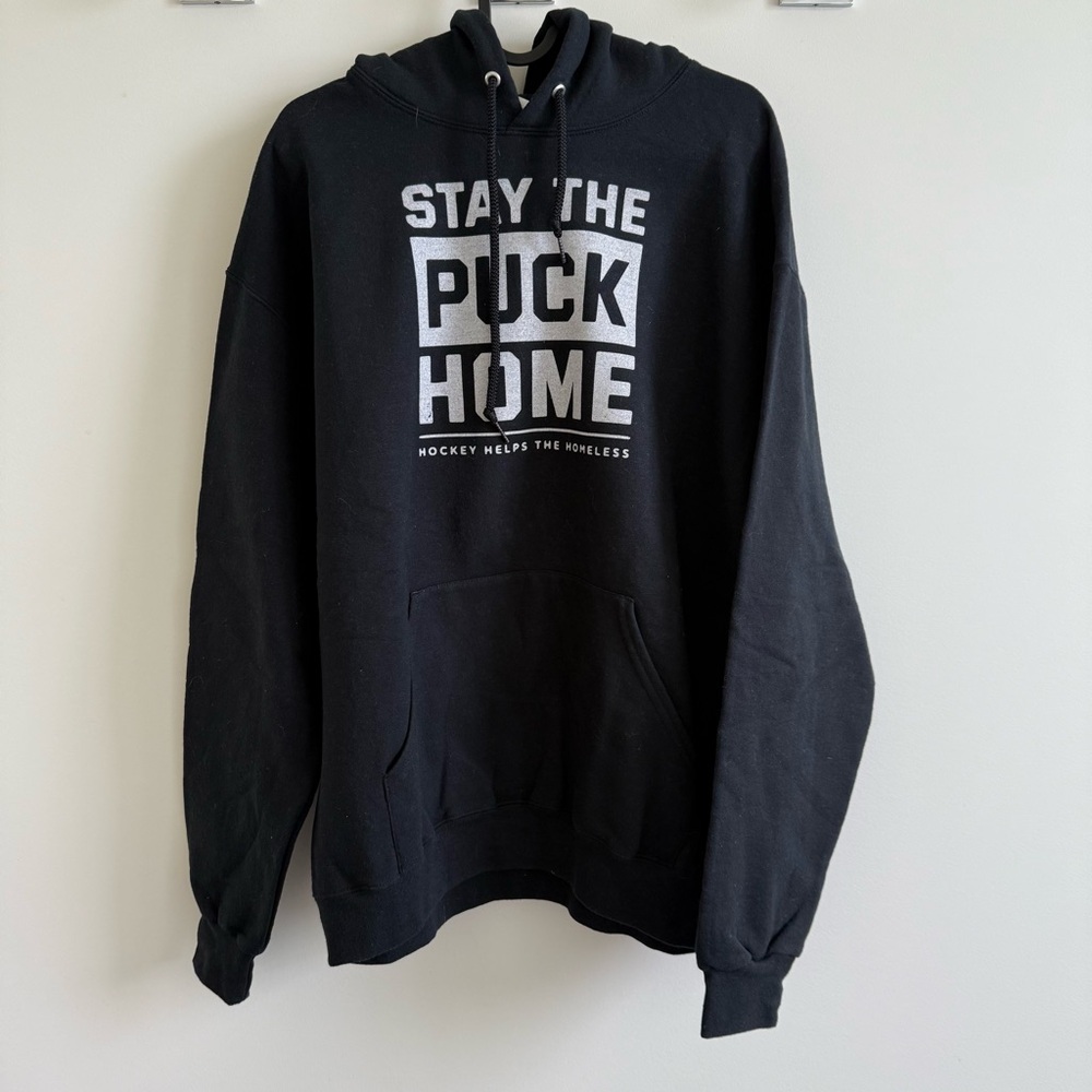 Black hockey hoodie